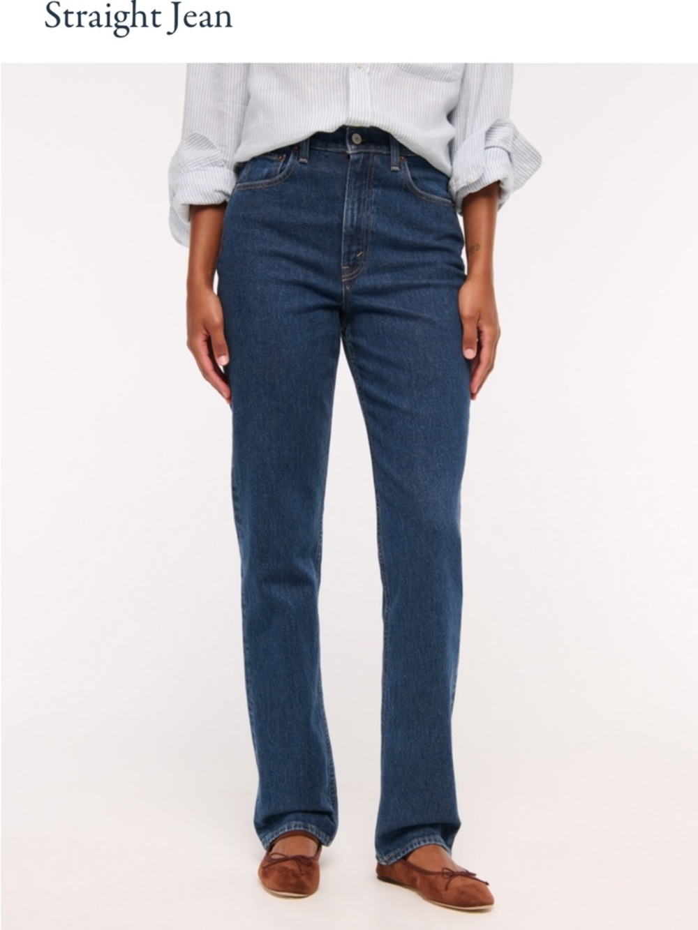 Abercrombie LONG Curve Love 90s Straight Jean NEW with tags SIZE 6L - Picture 2 of 6